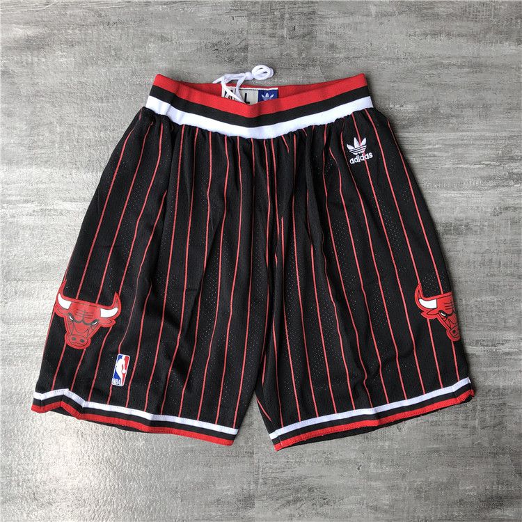 Cheap Men NBA Chicago Bulls Black Adidas Shorts 0416